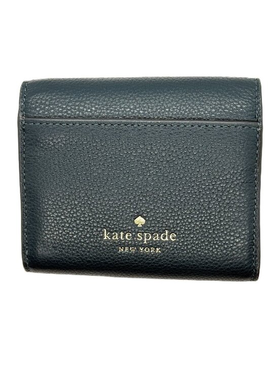Kate Spade - New York Handbags - Kate Spade Marti Small Flap Pebbled Leather Wallet - Peacock Sapphire - NWOT
